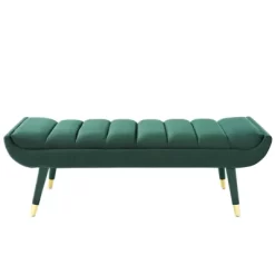 Guess Channel Tufted Performance Velvet Accent Bench Green - Modway -Baxton Studio Store GUEST 00029ff2 2a00 4e57 bdef 580dbfcd2104