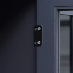 HOMCOM Modern Kitchen Sideboard, Buffet Cabinet With Storage, Adjustable Shelves For Living Room, Study, 4 Glass Doors, Gray -Baxton Studio Store GUEST 000e4e9e d5a8 429d 8370 74bac91140d0