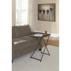 18" X 26" 2pk Adjustable Height Personal Folding Tailgate Table Black - Room & Joy -Baxton Studio Store GUEST 00663c79 a2c9 446d b71e 3387be142711