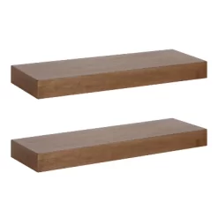 2pc 24" Havlock Wood Shelf Set - Kate & Laurel All Things Decor -Baxton Studio Store GUEST 02954e41 a6d7 4ee1 837d 221583be59e6
