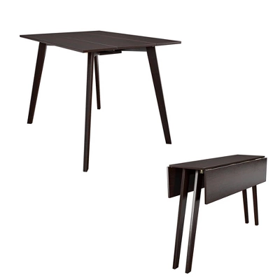 Cosco 48"x30" Wood Drop Leaf Dining & Console Table Dark Mahogany 9 Cosco 48"x30" Wood Drop Leaf Dining & Console Table Dark Mahogany - Image 7