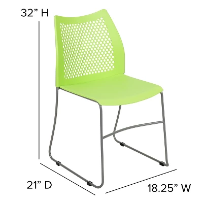 Flash Furniture HERCULES Series 661 Lb. Capacity Stack Chair With Air-Vent Back And Powder Coated Sled Base 7 Flash Furniture HERCULES Series 661 Lb. Capacity Stack Chair With Air-Vent Back And Powder Coated Sled Base - Image 5