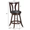 Costway Set Of 4 Swivel Bar Stool 24'' Counter Height Leather Padded Dining Kitchen Chair -Baxton Studio Store GUEST 0592dc9c 8175 4a1f 847a c943dd264f17