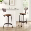 Dakota Swivel Wood Seat Barstool With Adjustable Legs Metal - Threshold™ -Baxton Studio Store GUEST 0650799d 5b85 44b6 9a5b 4d3dcc81e2dc