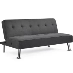 Yaheetech Modern Fabric Convertible Futon Sofa Bed With USB Ports -Baxton Studio Store GUEST 065cf007 cb9c 4b73 98ac 1aaf8b1e0d6b
