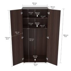 2 Door Wardrobe/Armoire Espresso - Inval -Baxton Studio Store GUEST 06b8d6af 8252 4b62 86ae 09753fb599ff