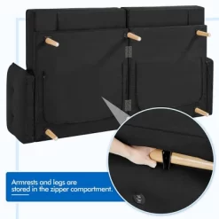 Yaheetech Convertible Sofa Bed Tufted Futon Couch With USB Ports For Living Room -Baxton Studio Store GUEST 08e72c88 cbd1 4ed6 8ca3 6e417b1e311b