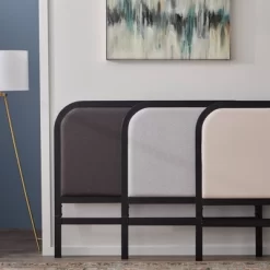 Molly Metal Bed Frame With Rounded Upholstered Headboard - Brookside Home 12 Molly Metal Bed Frame With Rounded Upholstered Headboard - Brookside Home -Baxton Studio Store GUEST 08e9e745 f6aa 4e1e b826 769023c31105