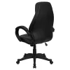 Emma And Oliver High Back Black LeatherSoft Curved Back Swivel Ergonomic Office Chair-Loop Arms -Baxton Studio Store GUEST 09486298 7687 4e7d 9f78 a785454ceca4