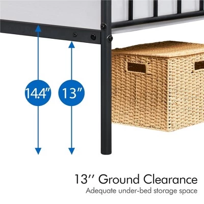 Yaheetech Metal Platform Bed Frame With Spindle Headboard And Footboard 9 Yaheetech Metal Platform Bed Frame With Spindle Headboard And Footboard - Image 7