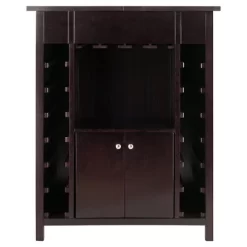 Yukon Wine Cabinet Wood/Espresso - Winsome