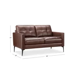 Tangelo Leather Loveseat Brown - Abbyson Living -Baxton Studio Store GUEST 0a61ccd4 51de 4dac 8153 84fe8d661c75