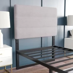 Emma And Oliver Modern Upholstered Headboard With Horizontal Line Stitching And Adjustable Height Rails -Baxton Studio Store GUEST 0b70a60d 3e4b 4934 8ac3 e754e42648e9