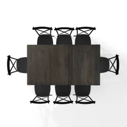 9pc Hayden Extendable Dining Set With Camille Chairs Matte Black/Slate - Crosley 24 9pc Hayden Extendable Dining Set With Camille Chairs Matte Black/Slate - Crosley -Baxton Studio Store GUEST 0da7ad8b 0952 4d63 85bc 0c861b97ffd7