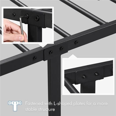 Yaheetech Metal Platform Bed Frame With Spindle Headboard And Footboard 8 Yaheetech Metal Platform Bed Frame With Spindle Headboard And Footboard - Image 6