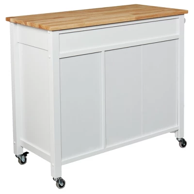 Martinsen Kitchen Cart - White - Aiden Lane 6 Martinsen Kitchen Cart - White - Aiden Lane - Image 4