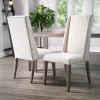 Set Of 2 Marjorie Acacia Upholstered Dining Chair Cream/Gray - Abbyson Living 2 Set Of 2 Marjorie Acacia Upholstered Dining Chair Cream/Gray - Abbyson Living -Baxton Studio Store GUEST 11471f3c 3646 4b6b aba6 aa39bcca6a35