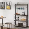 Yaheetech 4-Tier Kitchen Storage Rack With 5 S Hooks -Baxton Studio Store GUEST 119b88d6 8eac 4b2f 947b f6a4608c783f