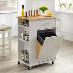 Lima Kitchen Cart Gray - Buylateral -Baxton Studio Store GUEST 12808fc2 d7ed 4e9c 8b43 74072661f9f3