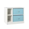 Elannie Avenue Nightstand With 2 Fabric Bins - Room & Joy -Baxton Studio Store GUEST 146284f2 f480 4eae 96f0 539cc23cf73f