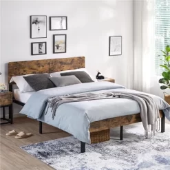 Yaheetech Metal Bed Frame With Headboard And Footboard Mattress Foundation Slatted Bed Base