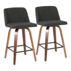 Set Of 2 Toriano Mid-Century Modern Counter Height Barstools - LumiSource -Baxton Studio Store GUEST 14d8db9a e17f 48c3 9c4b 25322f4a1938