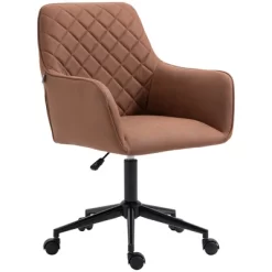 Vinsetto Mid Back Modern Home Office Chair Swivel Computer Desk Chair With Adjustable Height, Microfiber Cloth, Diamond Line Design, And Padded Armrests -Baxton Studio Store GUEST 154eecac 1630 411b 8dbf da467bf7a7ee