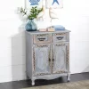 Vintage Wood Cabinet Gray - Olivia & May
