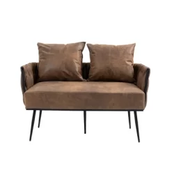 Modern Accent Metal Frame Tufted Sofa With Arms - ModernLuxe -Baxton Studio Store GUEST 170e857c 632f 4cc1 9c90 555057e552d5