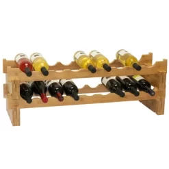 Oceanstar 18-Bottle Stackable Wine Rack -Baxton Studio Store GUEST 1885d452 7922 45ee 931b 42064ef44a33