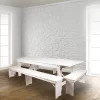 Flash Furniture HERCULES Series 8' X 12'' Solid Pine Folding Farm Bench With 3 Legs