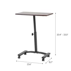 IRIS USA Height Adjustable Laptop Cart And Dynamic Rolling Workstation, Brown -Baxton Studio Store GUEST 19661c98 865c 4aee baf3 8e4c9de6ecb6