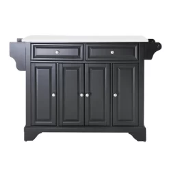 Lafayette Granite White Top Full Size Kitchen Island/Cart Black - Crosley -Baxton Studio Store GUEST 1a794d08 0a42 4a89 91ca a1e40bcba4bf