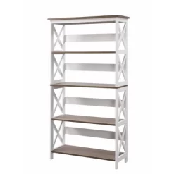 60" Oxford 5 Tier Bookcase - Breighton Home -Baxton Studio Store GUEST 1b1aff02 e7c8 4d6e 8d1e 5085b0bc358d