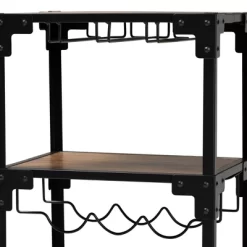 4 Tier Victor Wood And Metal Mobile Wine Cart Walnut/Black - Baxton Studio 10 4 Tier Victor Wood And Metal Mobile Wine Cart Walnut/Black - Baxton Studio -Baxton Studio Store GUEST 1b399092 6937 4b17 a871 0386930a7b01