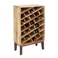 Modern Wood Wine Rack Brown - Olivia & May -Baxton Studio Store GUEST 1bf08d94 4f90 46cd a9af aedf48151710