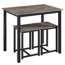 Yaheetech Industrial 3-Piece Space Saving Dining Table Set, For Kitchen, Dining Room 19 Yaheetech Industrial 3-Piece Space Saving Dining Table Set, For Kitchen, Dining Room -Baxton Studio Store GUEST 1c1966f8 9958 4a02 a81a b36b134d7eab