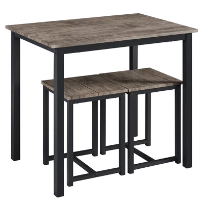 Yaheetech Industrial 3-Piece Space Saving Dining Table Set, For Kitchen, Dining Room 11 Yaheetech Industrial 3-Piece Space Saving Dining Table Set, For Kitchen, Dining Room - Image 9