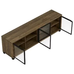 Westfield 4 Door TV Stand For TVs Up To 80" Walnut - Coaster -Baxton Studio Store GUEST 1c32d5fa 5335 40cf 8be7 75ae0cc14b14