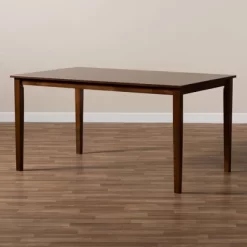 Eveline Rectangular Wood Dining Table Walnut Brown - Baxton Studio -Baxton Studio Store GUEST 1c82e478 44c9 4a16 9549 b8b8625efa04