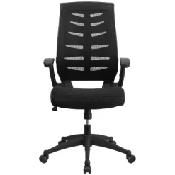 Emma And Oliver High Back Black Mesh Swivel Ergonomic Office Chair With Adjustable Flip-Up Arms -Baxton Studio Store GUEST 1ce91668 7089 4a0e 8b55 f3f2c8b2ed5e
