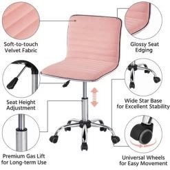 Yaheetech Velvet Low Back Armless Desk Chair Office Chair With Wheels 12 Yaheetech Velvet Low Back Armless Desk Chair Office Chair With Wheels -Baxton Studio Store GUEST 1d525fb1 35e7 4380 8bec bb2a2d4d26ec