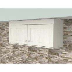 2 Doors Wall Mounted Buffet Cabinet White - Inval