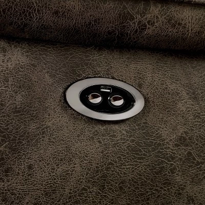 Nisbet Power Reclining Leather Loveseat With Cup Holders Mocha - HOMES: Inside + Out 6 Nisbet Power Reclining Leather Loveseat With Cup Holders Mocha - HOMES: Inside + Out - Image 4