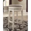 Realyn Upholstered Swivel Counter Height Barstool Beige - Signature Design By Ashley -Baxton Studio Store GUEST 1ee315bb 3c90 40db bc80 a4bc187c53b9
