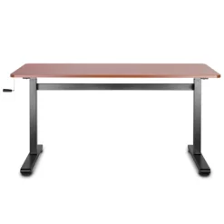 Tranzendesk Standing Desk – 55" Manual Height Adjustable Workstation – Cherry – Stand Steady -Baxton Studio Store GUEST 20673e0b 902b 4581 b439 8da5348d6437