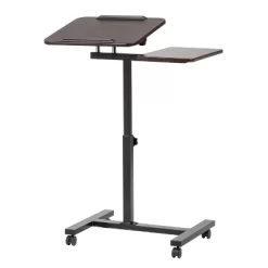 IRIS USA Height Adjustable Laptop Cart And Dynamic Rolling Workstation, Brown -Baxton Studio Store GUEST 20d51754 b9f7 46f2 9b92 0728b7fad5a7