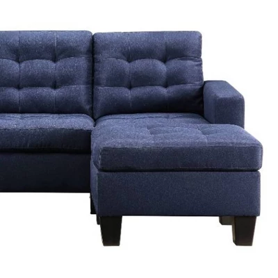 81" Earsom Sofa Blue Linen - Acme Furniture 6 81" Earsom Sofa Blue Linen - Acme Furniture - Image 4