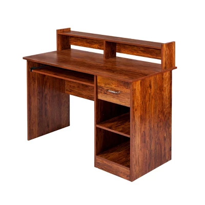 Essential Wood Computer Desk With Hutch - Onespace 4 Essential Wood Computer Desk With Hutch - Onespace - Image 2