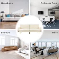 Lanna 76"Wide Vegan Leather Modern Style Convertible Futon Sofa Bed For Living Room Guest Bedroom | ARTFUL LIVING DESIGN -Baxton Studio Store GUEST 22b210fb b3f2 4b5d 94bb 01e6aa4fff94